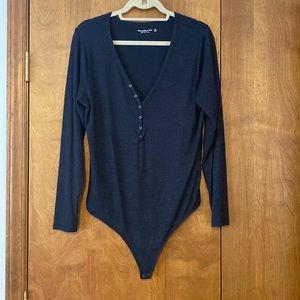 Abercrombie body suit black XL long sleeve